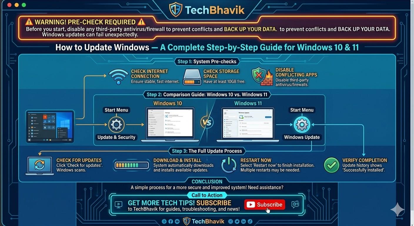 how to update windows — a complete step by step guide for windows 10 & 11