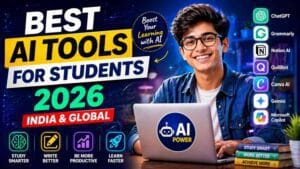 Best AI tools for students 2026 including ChatGPT, Grammarly, Notion AI, Canva and Copilot for study productivity