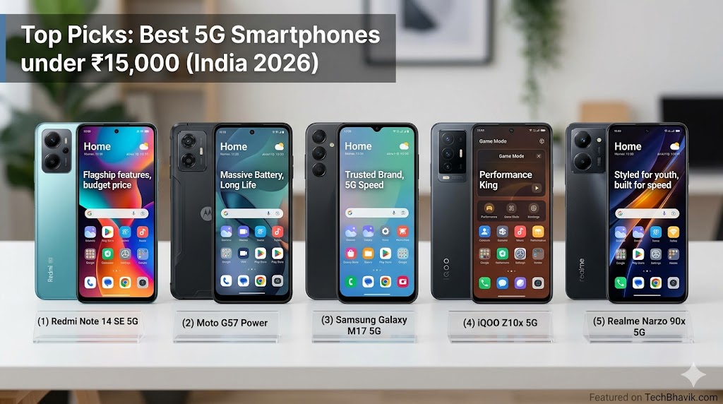 Best Smartphones Under ₹15,000 India 2026