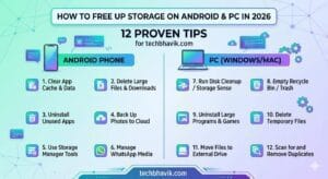Guide on how to free up storage 2026 on Android and PC