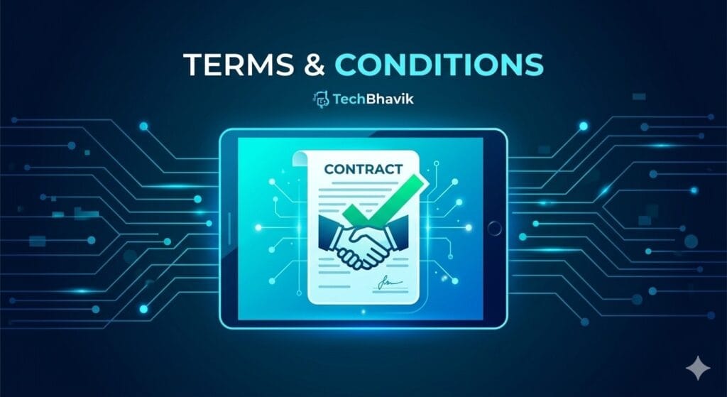 Terms and Conditions TechBhavik official terms and conditions and user agreement graphic