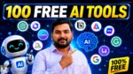 Tech hacks ai tools, free si tools, Infographic showing a collection of the top 100 free AI tools for 2026 with category icons for productivity, design, and coding.