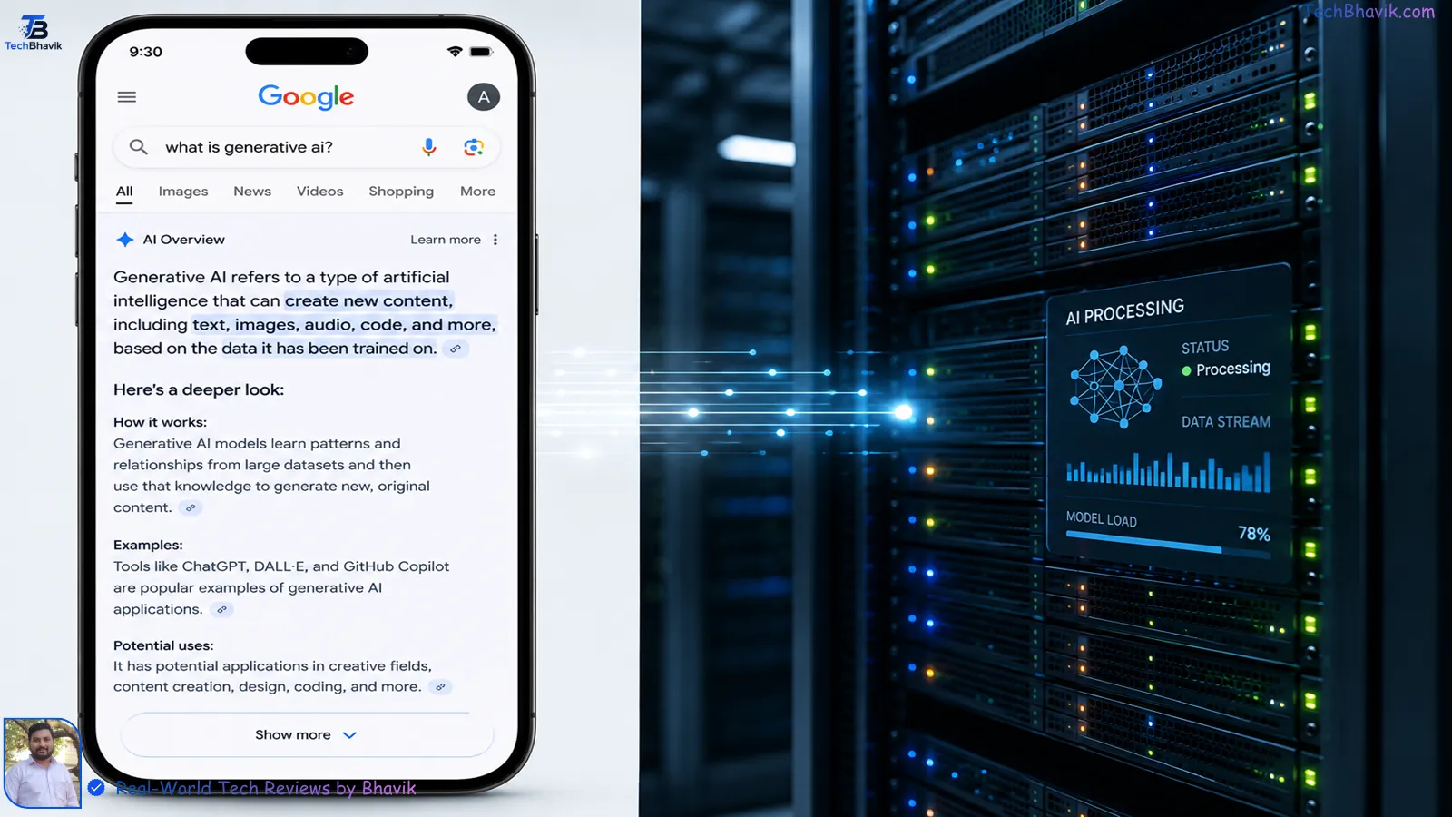 The 10 Largest Tech Companies in the World: 2026 Rankings & Beyond Google AI Overview search results interface displayed on a smartphone screen