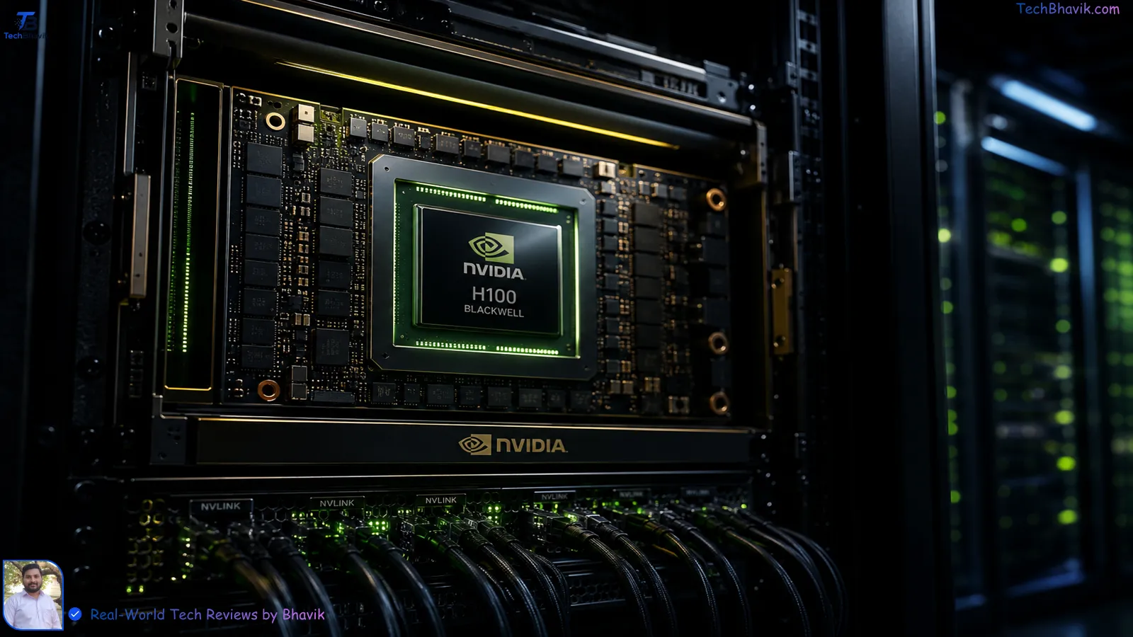 The 10 Largest Tech Companies in the World: 2026 Rankings & Beyond Close-up of an Nvidia AI GPU chip installed inside a modern cloud computing data center server