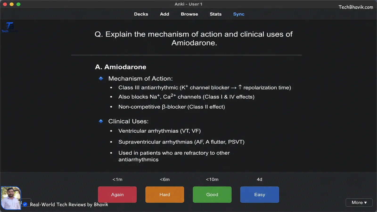 15 Best Apps for Studying (Free & Paid) — Tested and Ranked Anki flashcard app interface showing a spaced repetition study session with answer buttons.