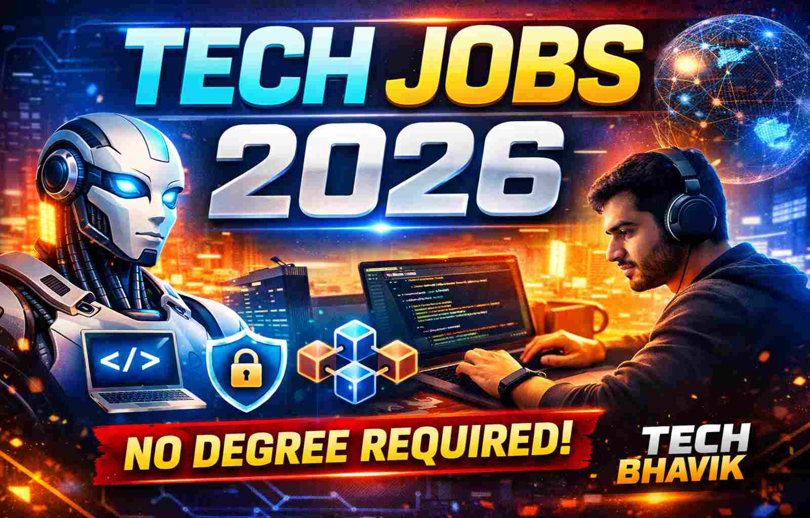 Tech jobs, tech,job,Top tech jobs in 2026 for Indians — AI, coding, cybersecurity, and freelancing opportunities.