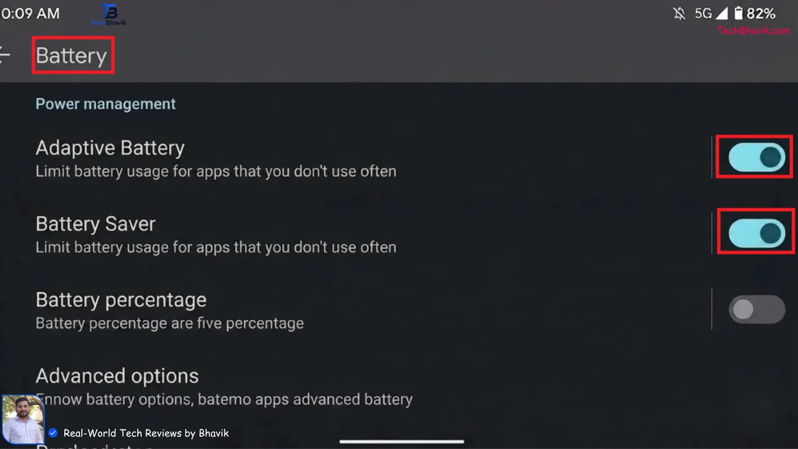 How to fix Android battery drain settings A screenshot of an Android phone's Display settings page showing the Brightness slider set to a low level with the Adaptive Brightness toggle switched on to save battery.