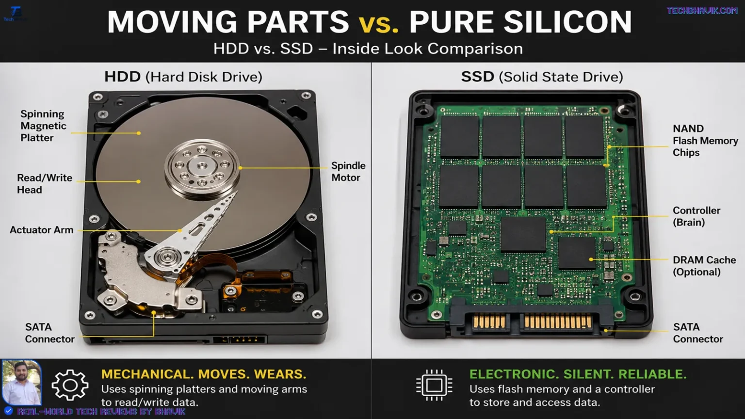 Bhavik testing old laptop performance after SSD upgrade-Budget friendly SSD vs HDD price in India