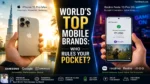 Bhavik's guide to top mobile companies featuring Samsung, Apple, and Xiaomi phones with a bold title overlay.
