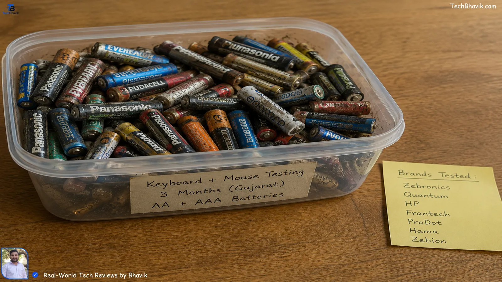 I Tested 27 Budget Keyboard Mouse Combos—Here Are the Only 5 Worth Your Money Used AA and AAA batteries from keyboard mouse combos collected by Bhavik during 3 month testing in Gujarat