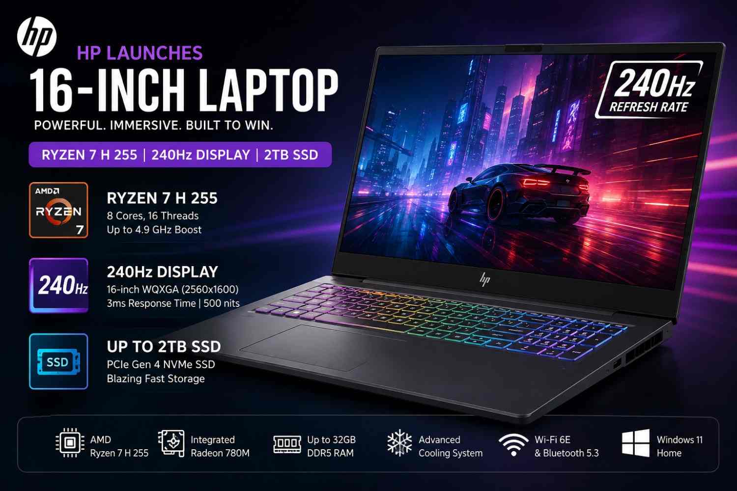 HP 16 inch laptop