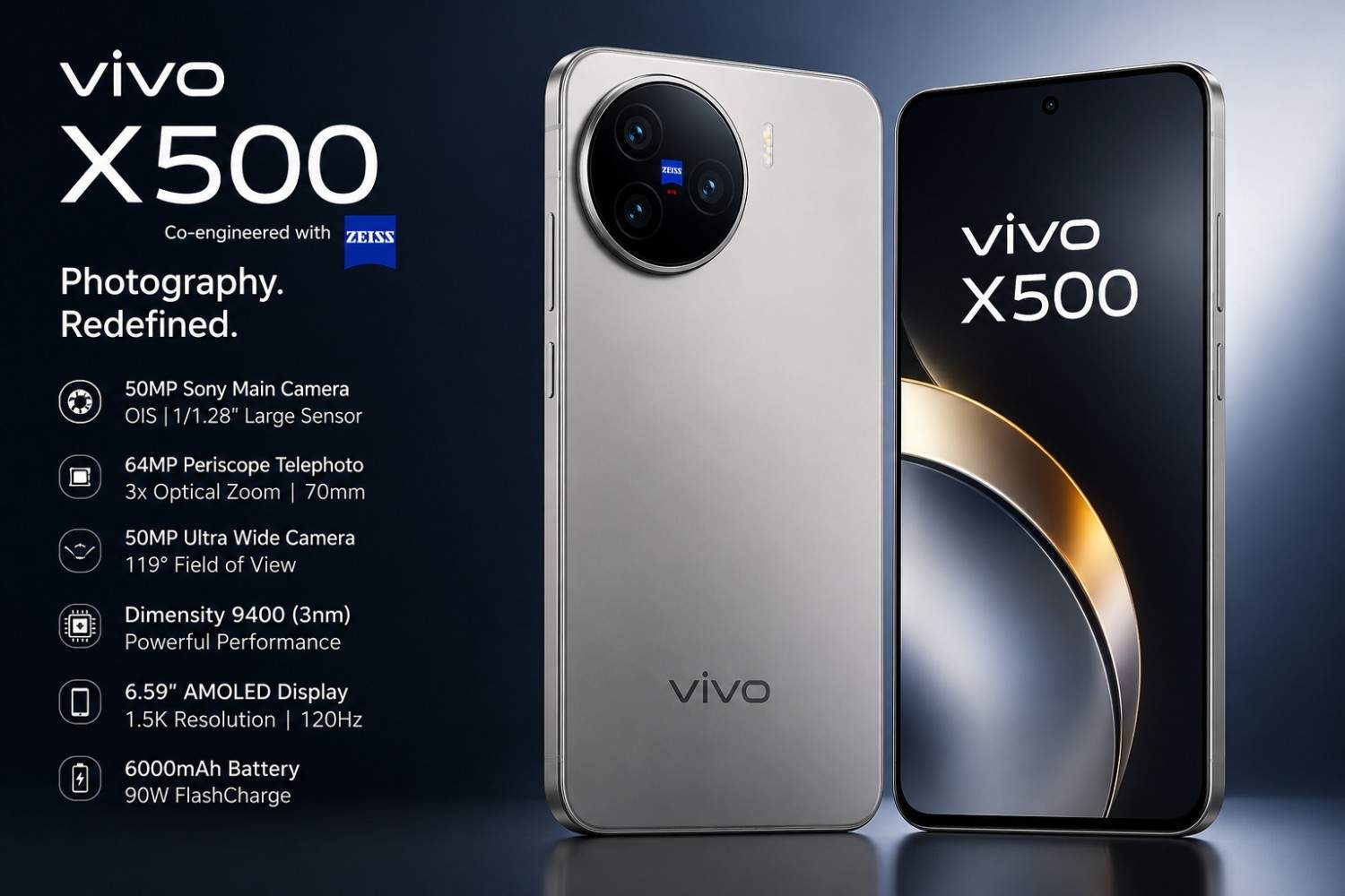 Vivo X500 could get a different camera design than Pro models Vivo X500 could get a different camera design than Pro models