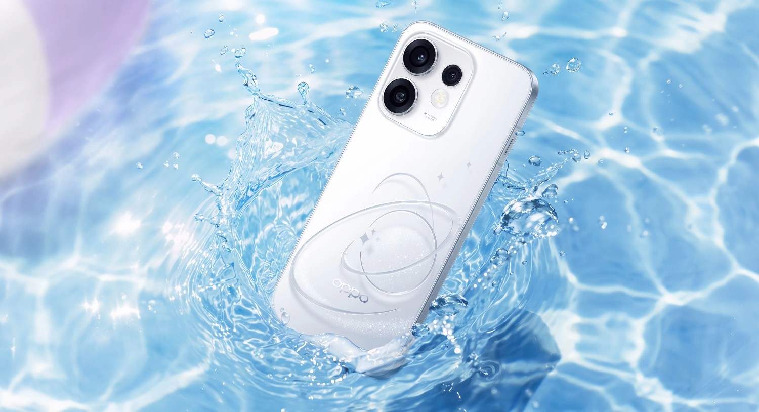 Oppo Reno 16 : A ₹66,999 Value With a 6,700mAh Battery & 50MP Cameras OPPO RENO 16 5G SMARTHPHONE IN RISING ON WATER REGISTENT VIEW ARE SOLID