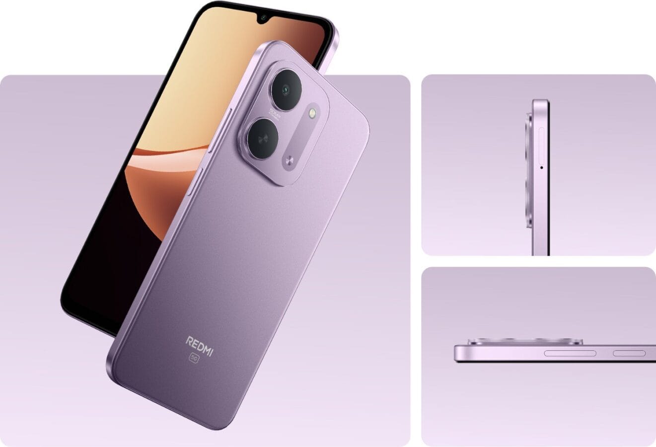 What amazing Redmi 17C 5G: Build For Next Genz users A soft, radiant purple that captures the first light of morning in every glance.